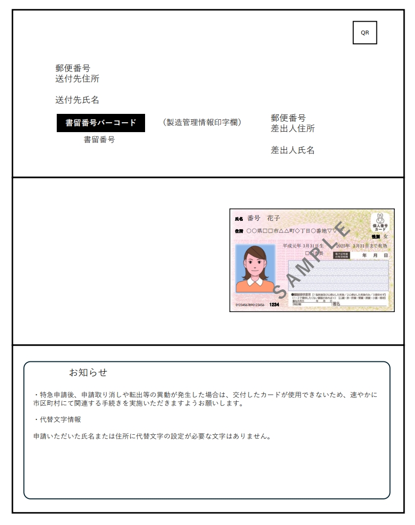 郵送物イメージの画像