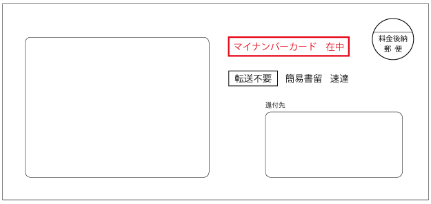 封筒イメージ（表面）の画像