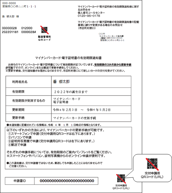 有効期限通知書